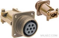 Click for Complete MS3100 Wall Mount Receptacle Information Mil 5015 Wall Receptacle